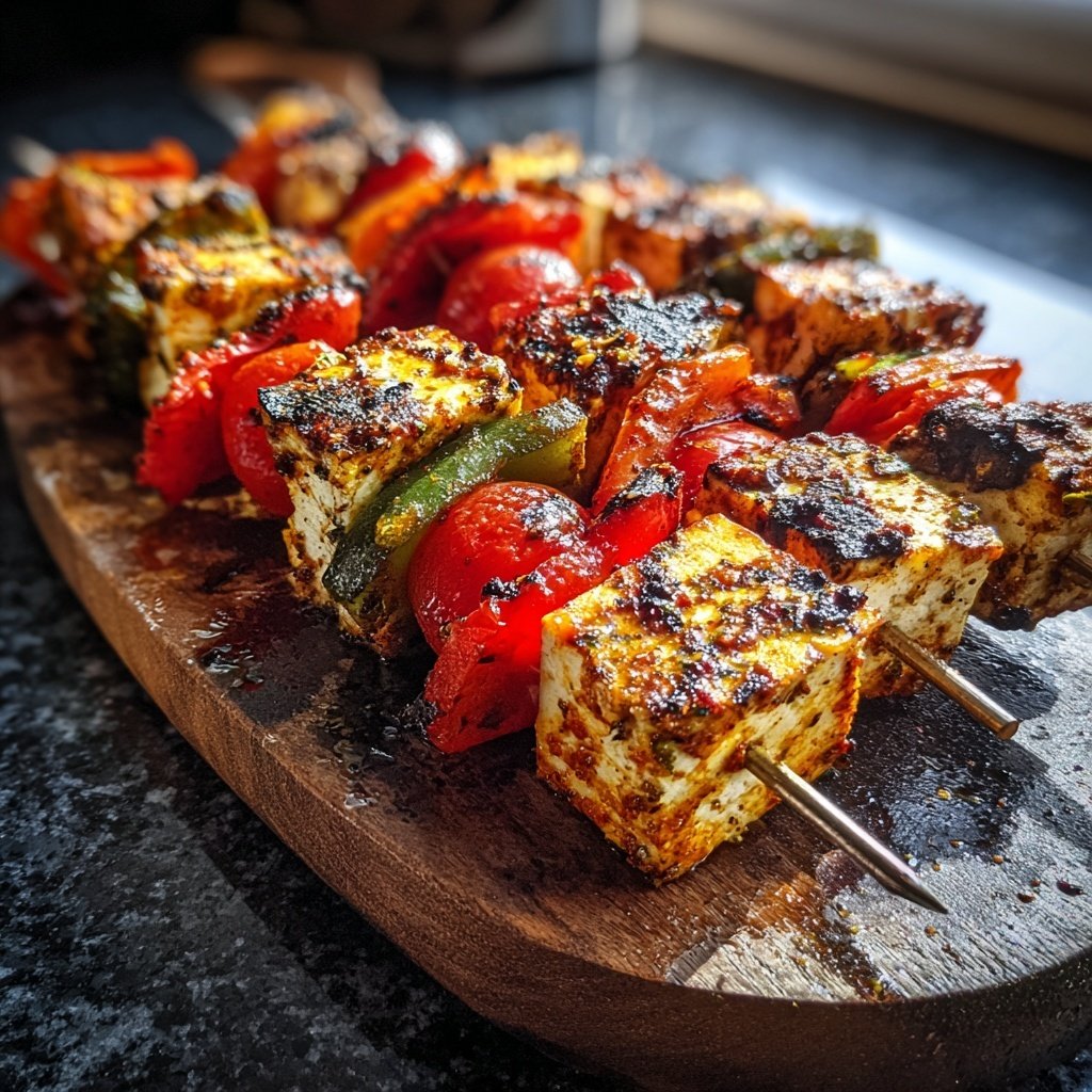 Grillspieße Mit Gemüse Und Tofu