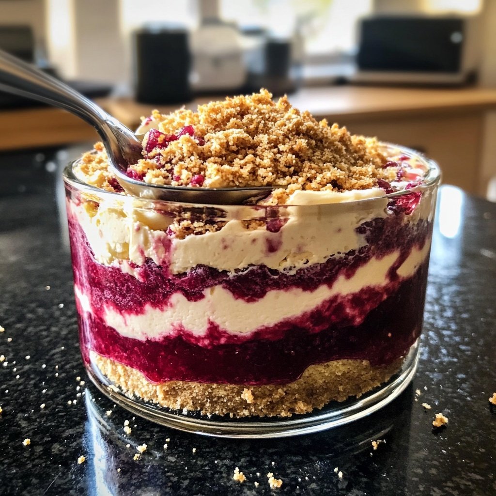 Himbeer-Cheesecake im Glas