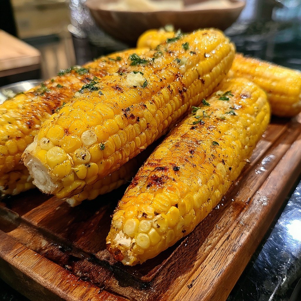 Ofen Mais Kolben Mit Kräuterbutter