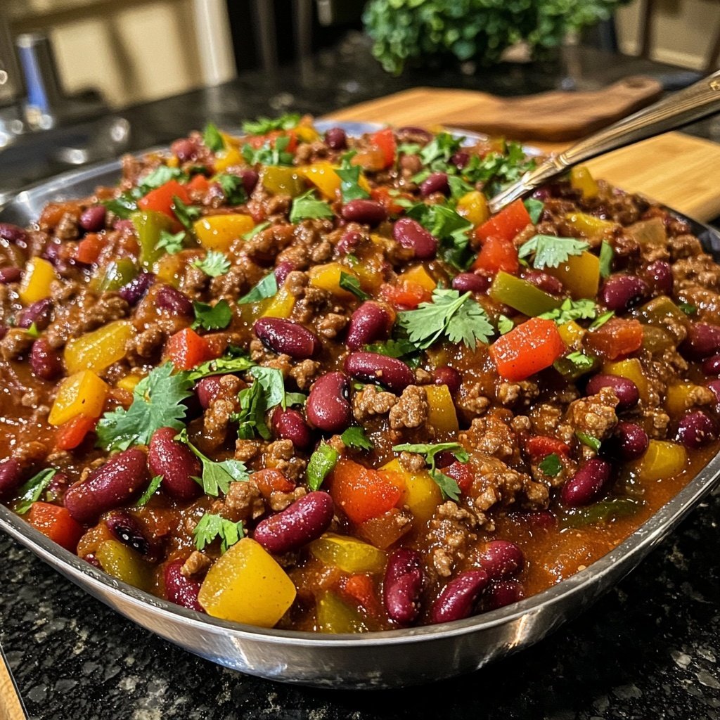 Chili sin Carne mit Koriander