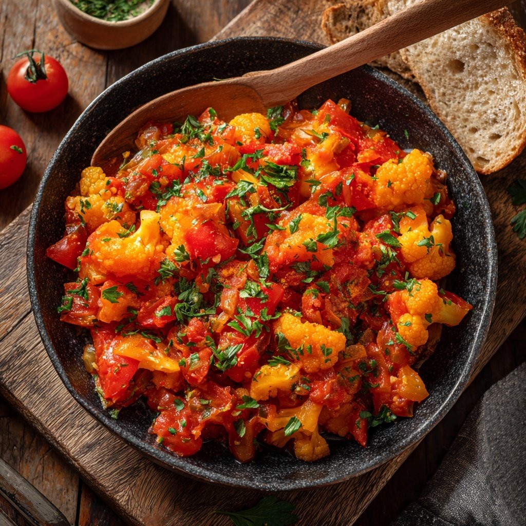 Blumenkohl Tomaten Pfanne