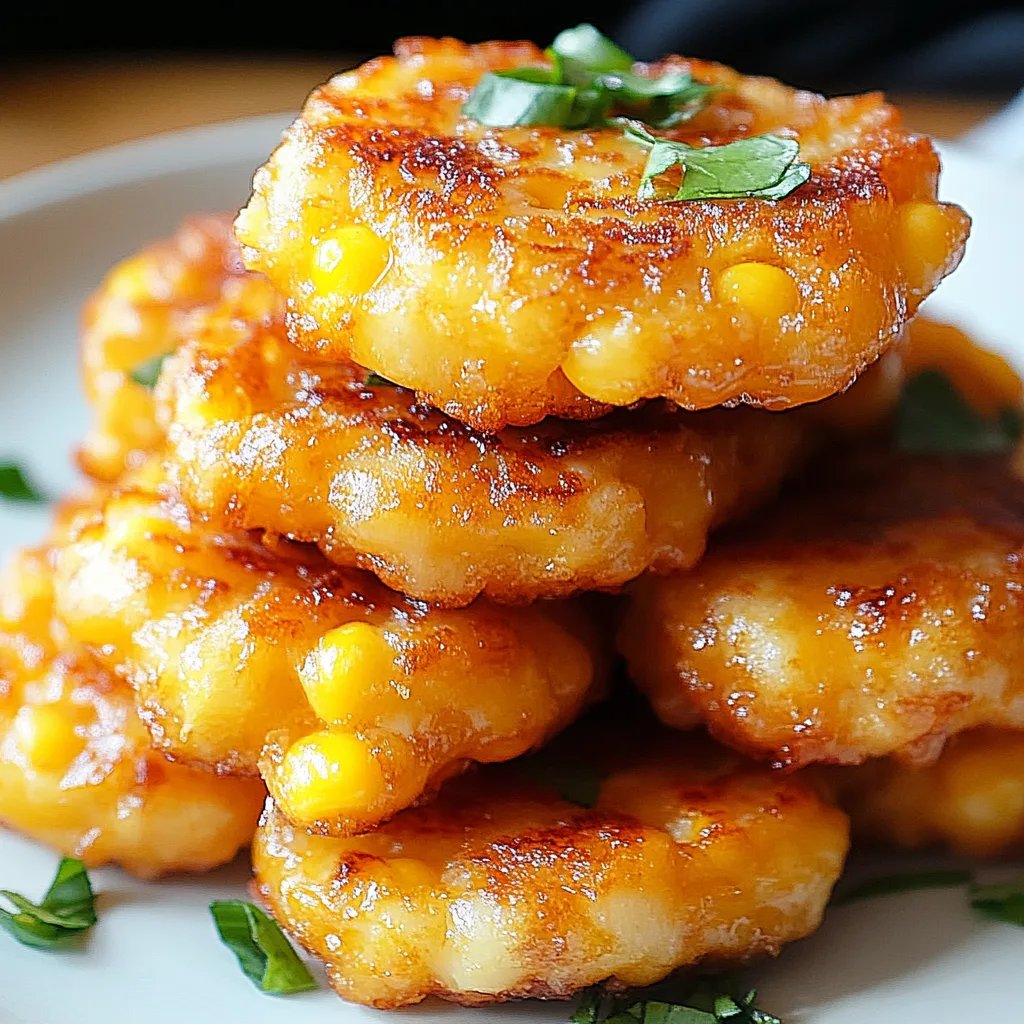 Irresistibly Crispy Cheesy Corn Fritters