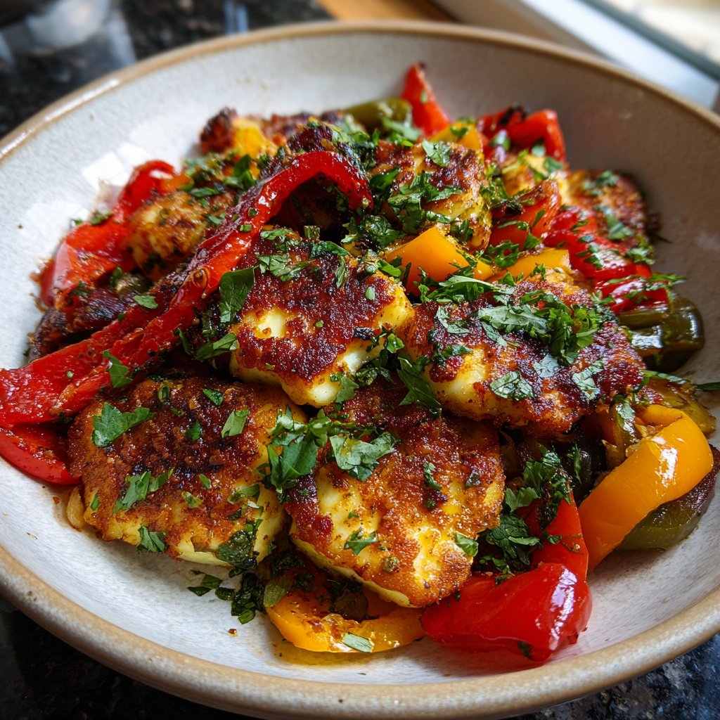 Gegrillter Halloumi Mit Gemüse