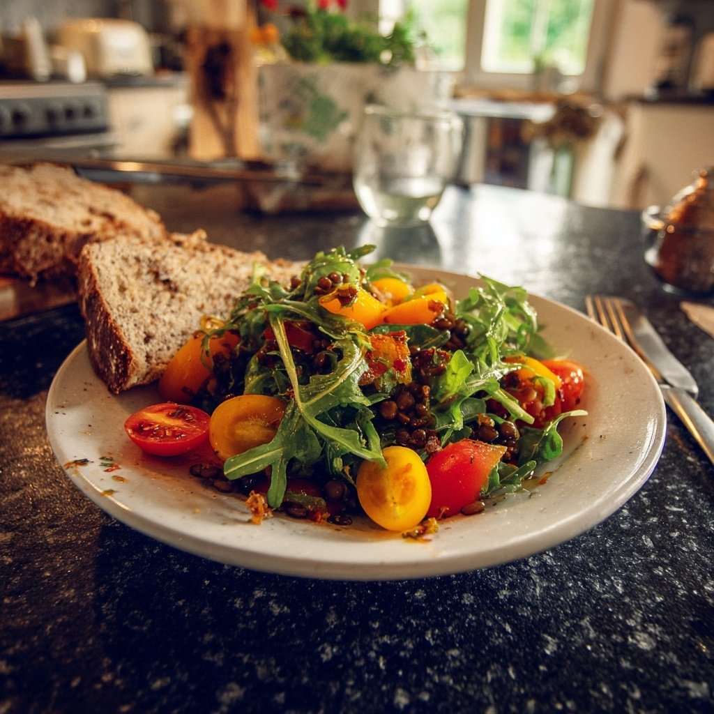 Kalorienarmes Abendessen Mit Linsensalat