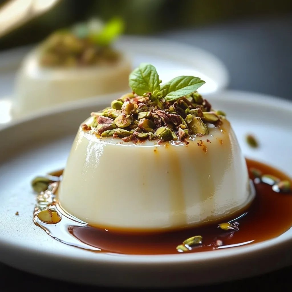 Seidige Pistazien-Panna-Cotta