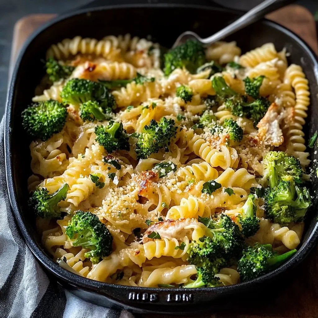 Einfacher Nudelauflauf mit Brokkoli