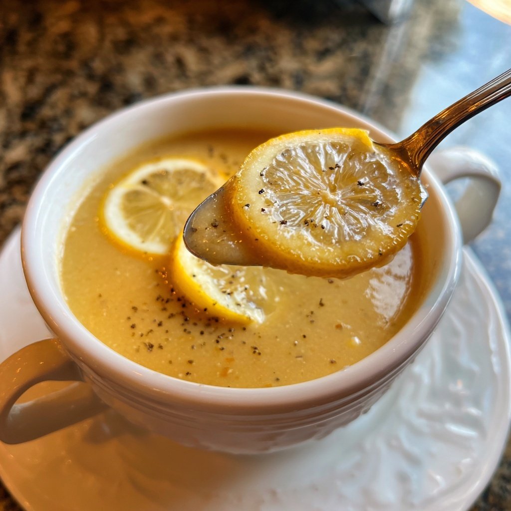 Linsensuppe mit Zitrone