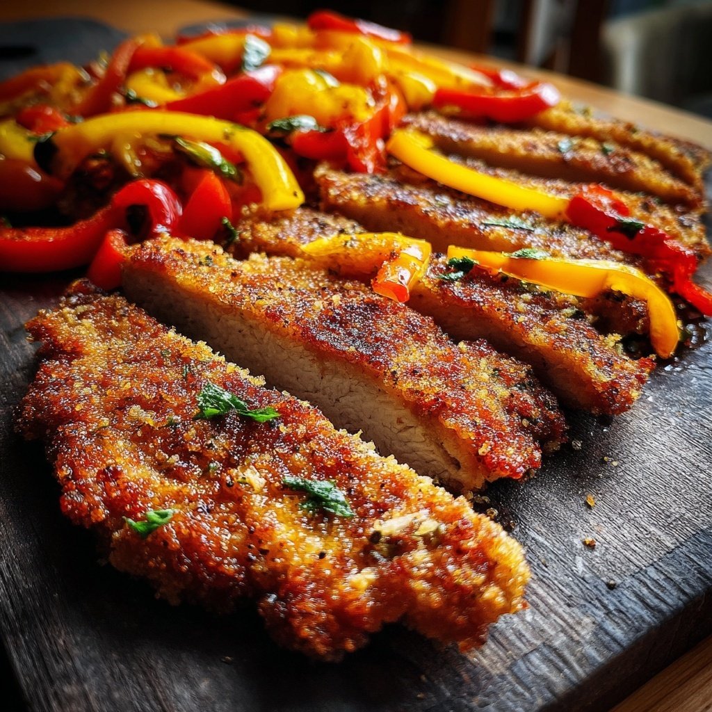 Gegrilltes Putenschnitzel Mit Paprika