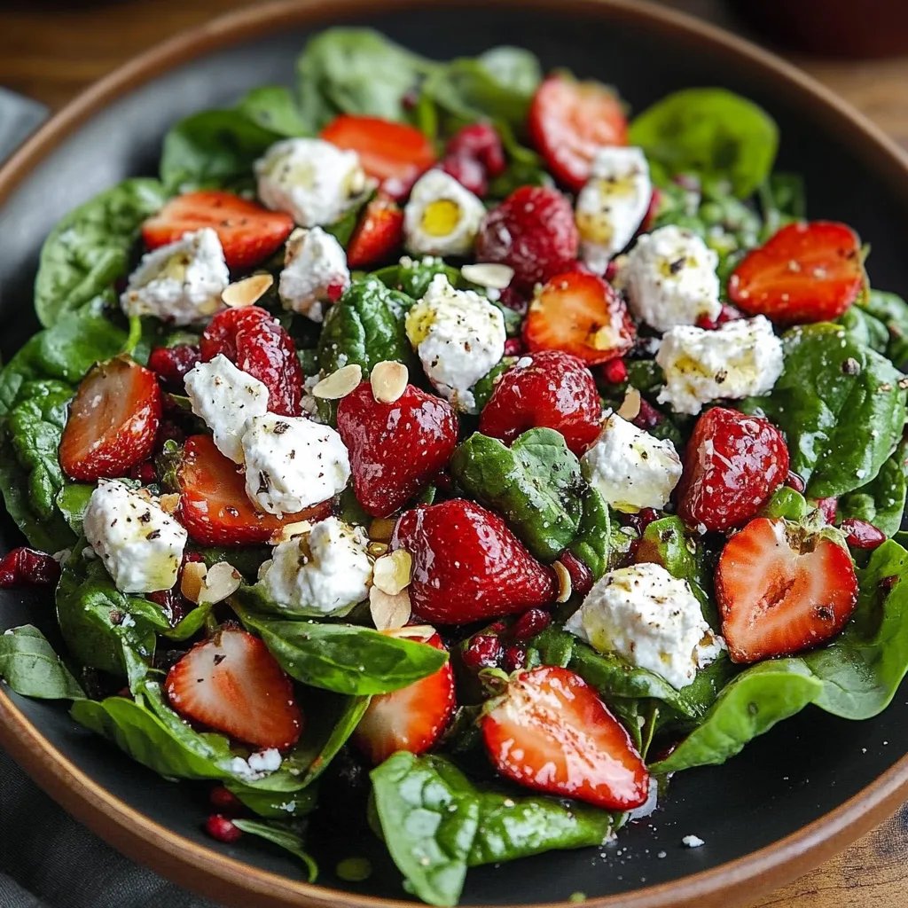 Leichter und süßer Spinat-Erdbeer-Salat