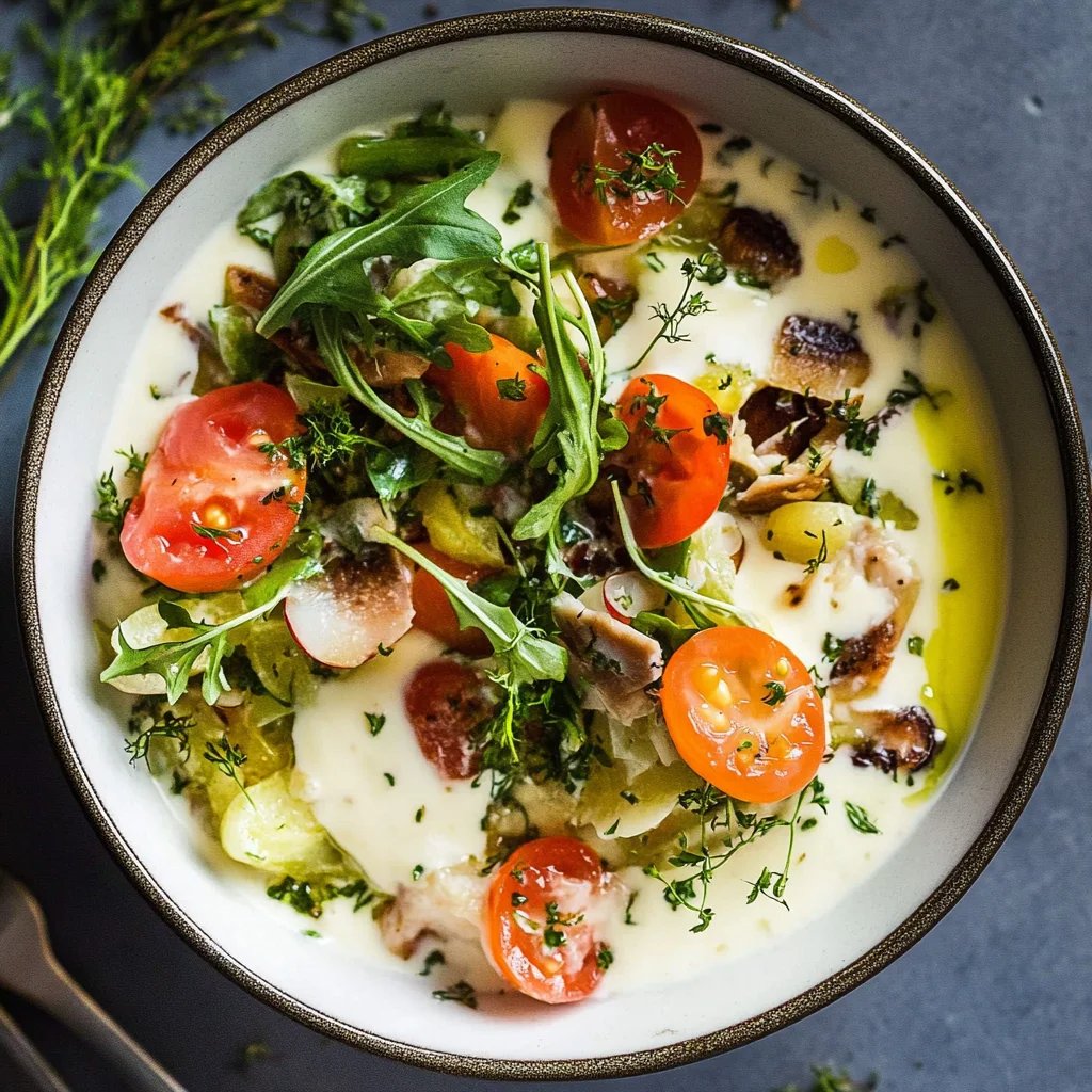 Räucherlachssalat in cremigem Kapern-Schnittlauch-Dressing