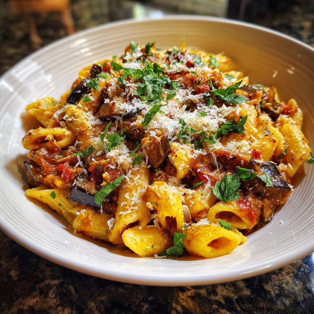 Internationale Küche Italienische Pasta alla Norma